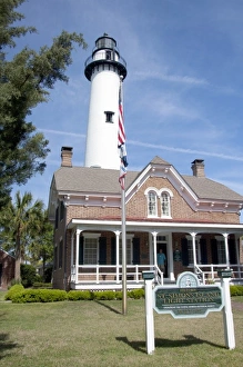 Images Dated 14th April 2011: Georgia, St. Simons Island. Historic St. Simons Island Lighthouse, c. 1872. (MR)