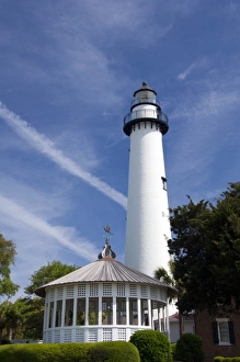 Images Dated 14th April 2011: Georgia, St. Simons Island. Historic St. Simons Island Lighthouse, c. 1872