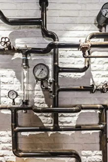 Still Life Prints: Georgia, Tbilisi. Brew pub pipes