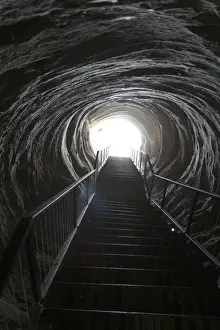 Stairs Prints: Georgia, Uplistsikhe. Looking out of a cave into the outdoor sunlight
