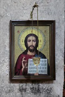 Alida Latham Prints: Georgia, Uplistsikhe. Religious art at a church in the Uplistsikhe Cave Complex