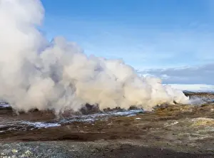 Images Dated 13th February 2015: Geothermal area Gunnuhver on Reykjanes peninsula during winter. europe, northern europe