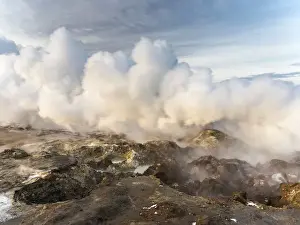 Images Dated 13th February 2015: Geothermal area Gunnuhver on Reykjanes peninsula during winter. europe, northern europe