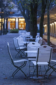 Images Dated 22nd October 2014: Germany, Baden-Wurttemburg, Baden-Baden, Kurgarten Park, dusk