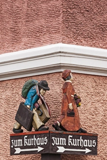 Images Dated 30th October 2014: Germany, Baden-Wurttemburg, Black Forest, Lenzkirch, traditional carved wooden road signs