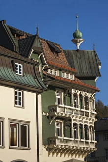 Images Dated 28th October 2014: Germany, Baden-Wurttemburg, Black Forest, Sankt Blasien, town buildings