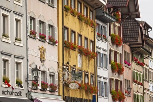 Images Dated 30th October 2014: Germany, Baden-Wurttemburg, Black Forest, Waldshut-Tiengen, Waldshut, buildings along