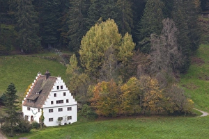 Images Dated 23rd October 2014: Germany, Baden-Wurttemburg, Black Forest, Lossburg, elevated famhouse view, fall