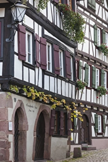 Germany, Baden-Wurttemburg, Black Forest, Schiltach, traditional building details, fall