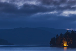 Images Dated 28th October 2014: Germany, Baden-Wurttemburg, Black Forest, Schluchsee, Schluchtsee lake, dusk