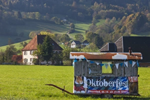 Images Dated 29th October 2014: Germany, Baden-Wurttemburg, Black Forest, Oberried, valley view with Oktoberfest