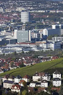 Images Dated 19th October 2014: Germany, Baden-Wurttemburg, Stuttgart-Unter-Turkheim, elevated view of Mercedes-Benz