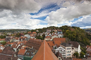 Images Dated 21st October 2014: Germany, Baden-Wurttemburg, Tubingen, elevated town view