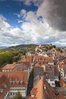 Images Dated 21st October 2014: Germany, Baden-Wurttemburg, Tubingen, elevated town view towards the Schloss Palace