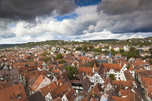 Images Dated 21st October 2014: Germany, Baden-Wurttemburg, Tubingen, elevated town view