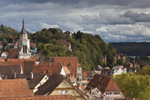 Images Dated 21st October 2014: Germany, Baden-Wurttemburg, Tubingen, elevated town view