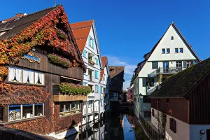 World Locations Prints: Germany, Baden-Wurttemburg, Ulm, buildings fo the Fischerviertel, Fishermens Quarter
