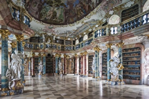 World Locations Prints: Germany, Baden-Wurttemburg, Wiblingen, Kloster Wiblingen Abbey, 18th century monastery