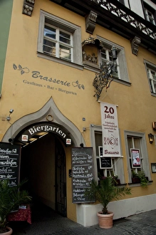 Signage Prints: Germany, Bamberg. Jewish neighborhood, traditional Biergarten