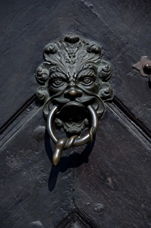 Handle Prints: Germany, Bamberg. Old black door