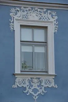 Images Dated 21st September 2009: Germany, Bamberg. Ornate blue & white Baroque home