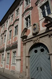 Judaism Prints: Germany, Bamberg. Traditional architecture in historic Jewish neighborhood