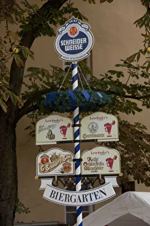 Plaque Prints: Germany, Bamberg. Typical biergarten sign