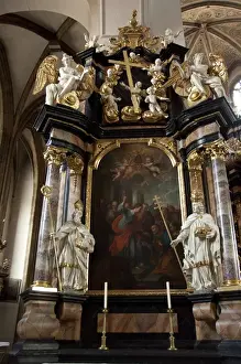 Bishop Prints: Germany, Bamberg. Upper Parish church (aka Obere Pfarre) Only purely Gothic church in Bamberg