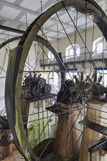 Germany, Bavaria, Bad Reichenhall, Alte Saline, old saltworks, interior, brine pumping