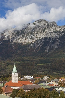 Deutschland Prints: Germany, Bavaria, Bad Reichenhall, elevated town view