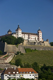 Images Dated 2nd June 2008: GERMANY, Bavaria, Bayern, Wurzburg. Festung Marienberg fortress, morning