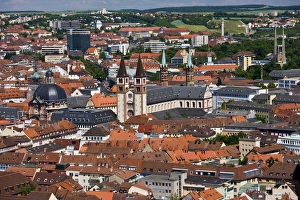 Images Dated 1st June 2008: GERMANY, Bavaria, Bayern, Wurzburg. View from Festung Marienberg fortress