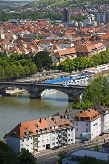 Images Dated 1st June 2008: GERMANY, Bavaria, Bayern, Wurzburg. View from Festung Marienberg fortress