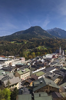 Images Dated 12th October 2014: Germany, Bavaria, Berchtesgaden, elevated town view with mountains
