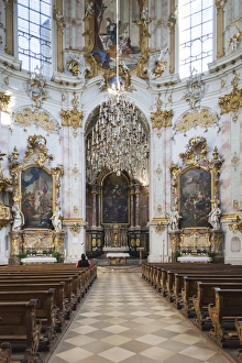 Germany, Bavaria, Ettal, Kloster Ettal monastery, interior