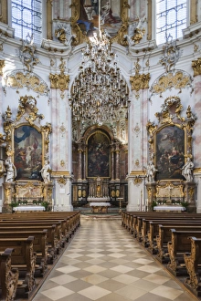 Germany, Bavaria, Ettal, Kloster Ettal monastery, interior