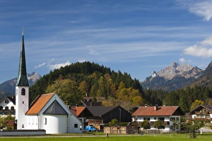 Images Dated 10th October 2014: Germany, Bavaria, Graswang, town church