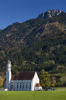 Images Dated 9th October 2014: Germany, Bavaria, Hohenschwangau, St. Coloman church, fall
