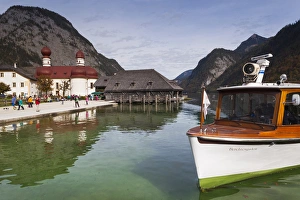 Images Dated 13th October 2014: Germany, Bavaria, Konigsee, St. Bartholoma, St. Bartholoma chapel, fall