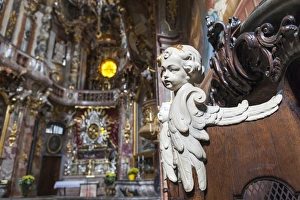 Deutschland Prints: Germany, Bavaria, Munich, Assamkirche, built 1746, late baroque church, interior