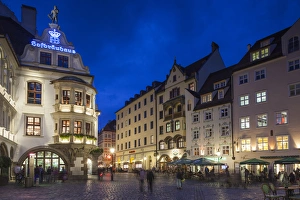 Images Dated 16th October 2014: Germany, Bavaria, Munich, Hofbrauhaus, oldest beerhall in Munich, built in 1644, exterior