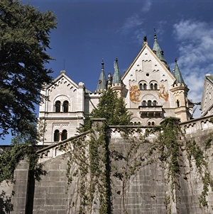 Germany, Bavaria, Neuschwanstein Castle. The approach to Neuschwanstein Castle in Bavaria