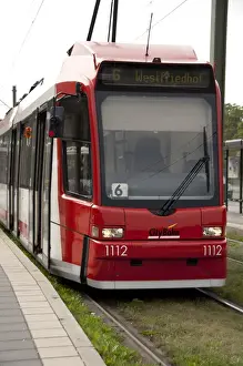 Images Dated 20th September 2009: Germany, Bavaria, Nuremberg. Downtown light rail sysem