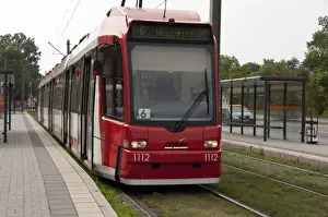 Infrastructure Prints: Germany, Bavaria, Nuremberg. Downtown light rail sysem