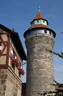 Germany, Bavaria, Nuremberg. Historic 11th century Imperial Castle (aka Kaiserburg)
