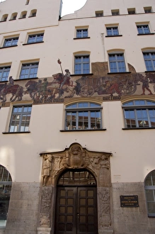 Images Dated 20th September 2009: Germany, Bavaria, Nuremberg, Market Square. Historic Industrial House (aka Insustrie