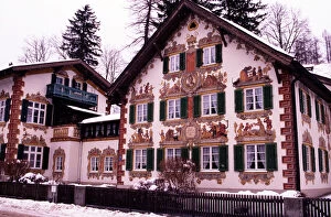 Germany, Bavaria, Oberammergau. Hansen and Gretel House