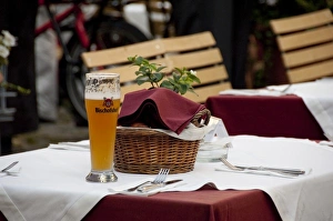 Beer Prints: Germany, Bavaria, Regensburg. Beer Garden