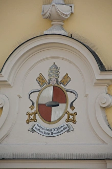 Germany, Bavaria, Regensburg. City symbol, double crossed keys