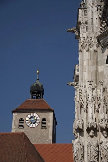 Images Dated 19th September 2009: Germany, Bavaria, Regensburg. Gothic St. Peters Cathedral (13th - 16th century)